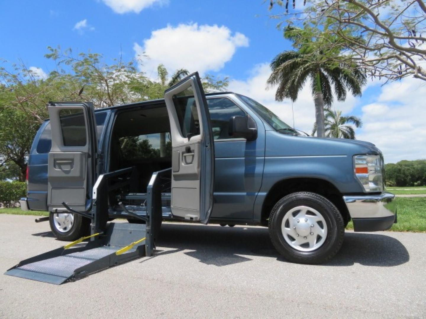 2013 Dark Blue /Gray Ford E-Series Wagon XLT (1FMNE1BW4DD) with an 4.6L V8 engine, Automatic transmission, located at 4301 Oak Circle #19, Boca Raton, FL, 33431, (954) 561-2499, 26.388861, -80.084038 - You are looking at a Gorgeous 2013 Ford E150 XLT Handicap Wheelchair Conversion Van with 22K Original Miles, Tie Down System, Power Electric VMI Side Entry Wheelchair Lift, Back Up Camera, Factory Navigation and Much Much More. This van is Awesome. This is a Nice Rust Free Van with a Clean Carfax, C - Photo#41